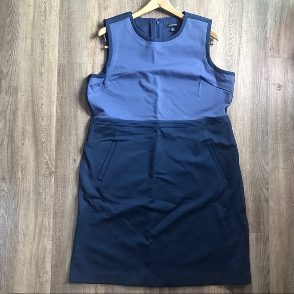 LANDS END COLOR BLOCK BLUE DRESS - Picture 4 of 5
